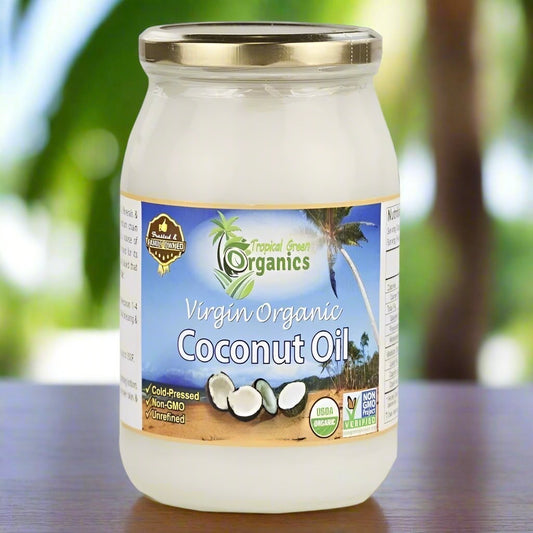 COCONUT OIL, VIRGIN COLD PRESSED, ORGANIC, 16 OZ